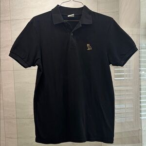 OVO Black Polo Shirt with Gold Logo